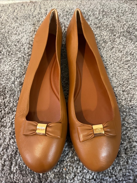 Mulberry Shoes - Mulberry leather brown bow ballet flats